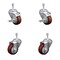 Service Caster 3.5 Inch SS Maroon Polyurethane Swivel 10mm Threaded Stem Caster Brake, 2PK SSTS20S3514-PPUB-MRN-TLB-M1015-2-S-2 - alternate 1